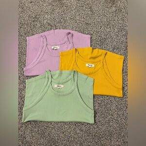 Three Madewell Supima® Rib '90s Tank